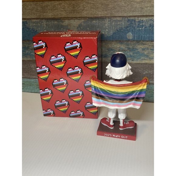 Screech Bobblehead Pride/LGBTQ/NightOut Washington Nationals Mascot SGA … - Picture 4 of 7